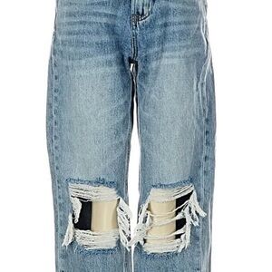 We The Free Vintage Blue Ripped Boyfriend Jeans